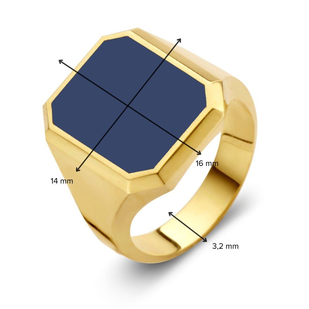 Sim Smoky ring | Gold-colored ring for women with brown stone | Josephina Jewelry