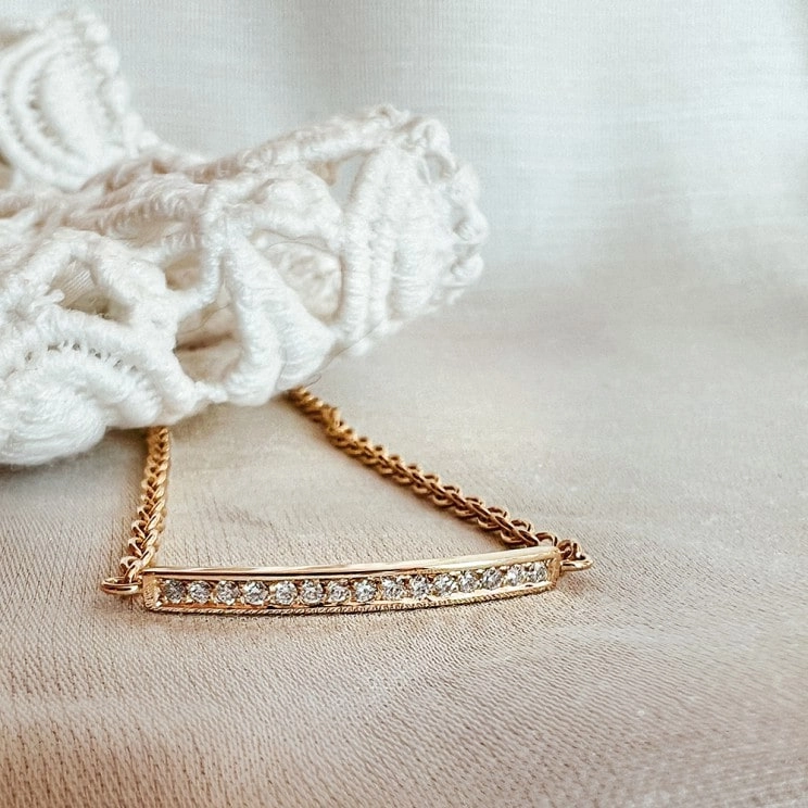 Plaat armband diamant