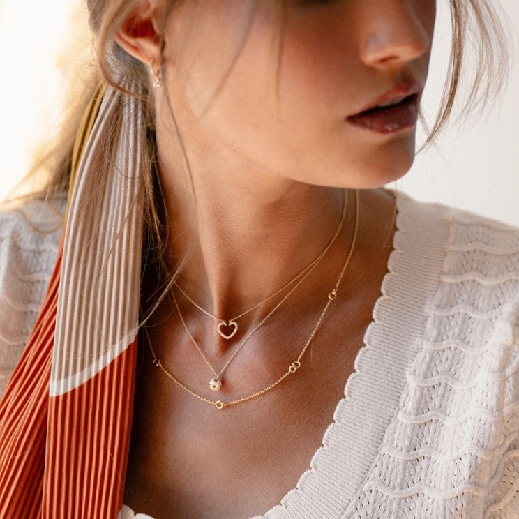 Layering: gouden kettinkjes