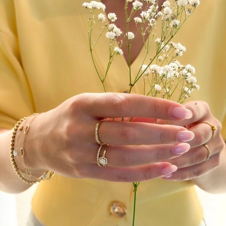 Diamanten entourage ring